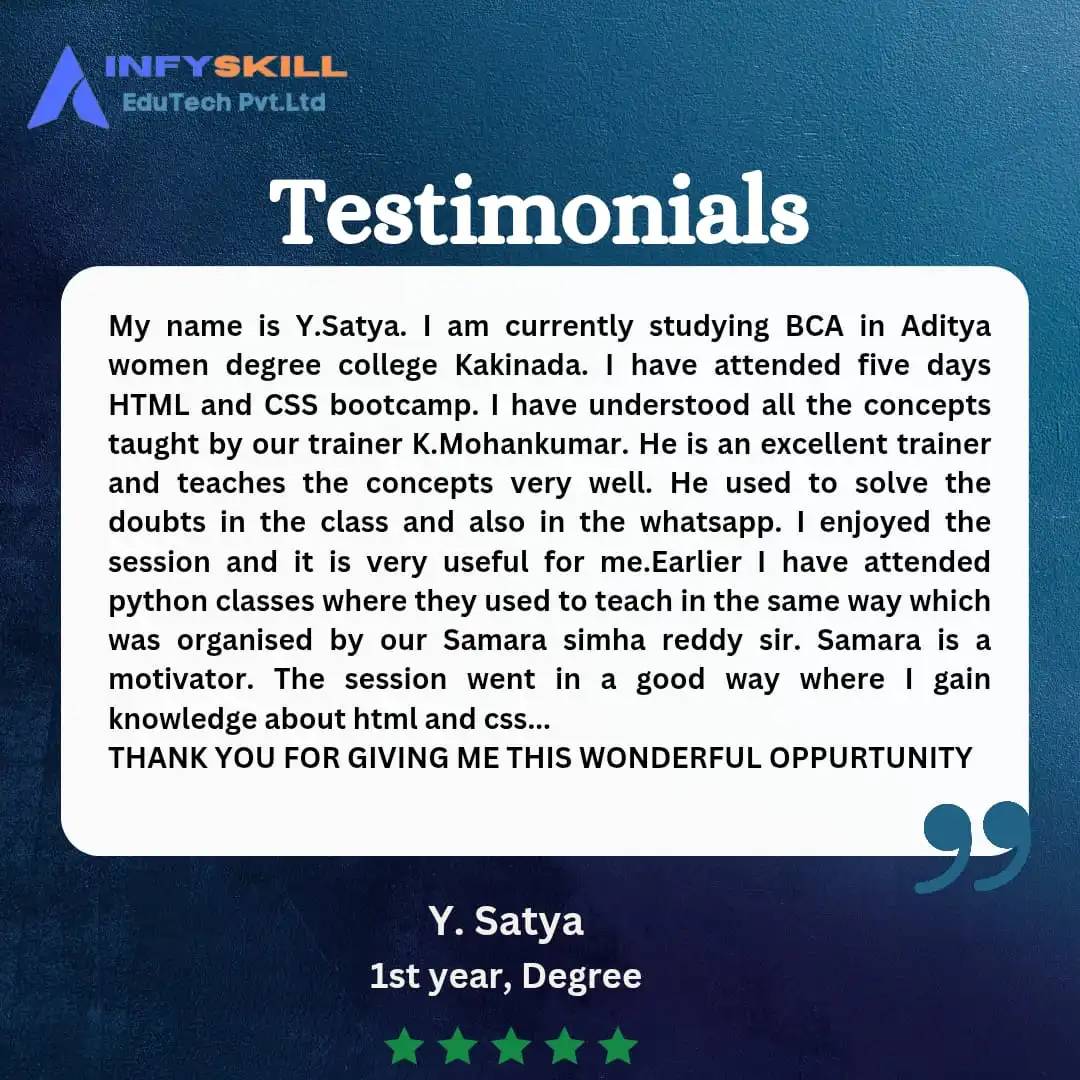 Student Testimonial